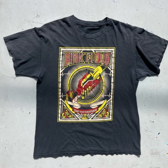 Men's Pink Floyd T-Shirt Black Wish You Were Here NO TAGS 70s Rock Psych Wall UK - Picture 1 of 11